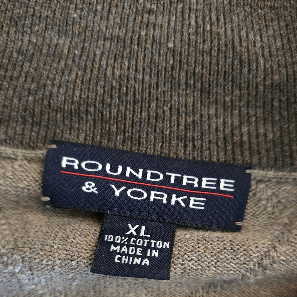 Roundtree‎ & Yorke mens quarter-zip pullover sweater. XL